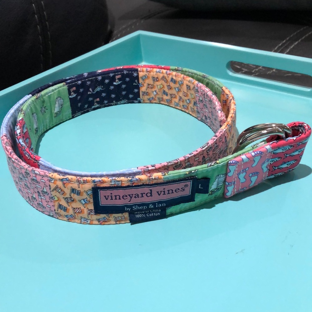 Vineyard Vines Multicolor Patchwork D Ring